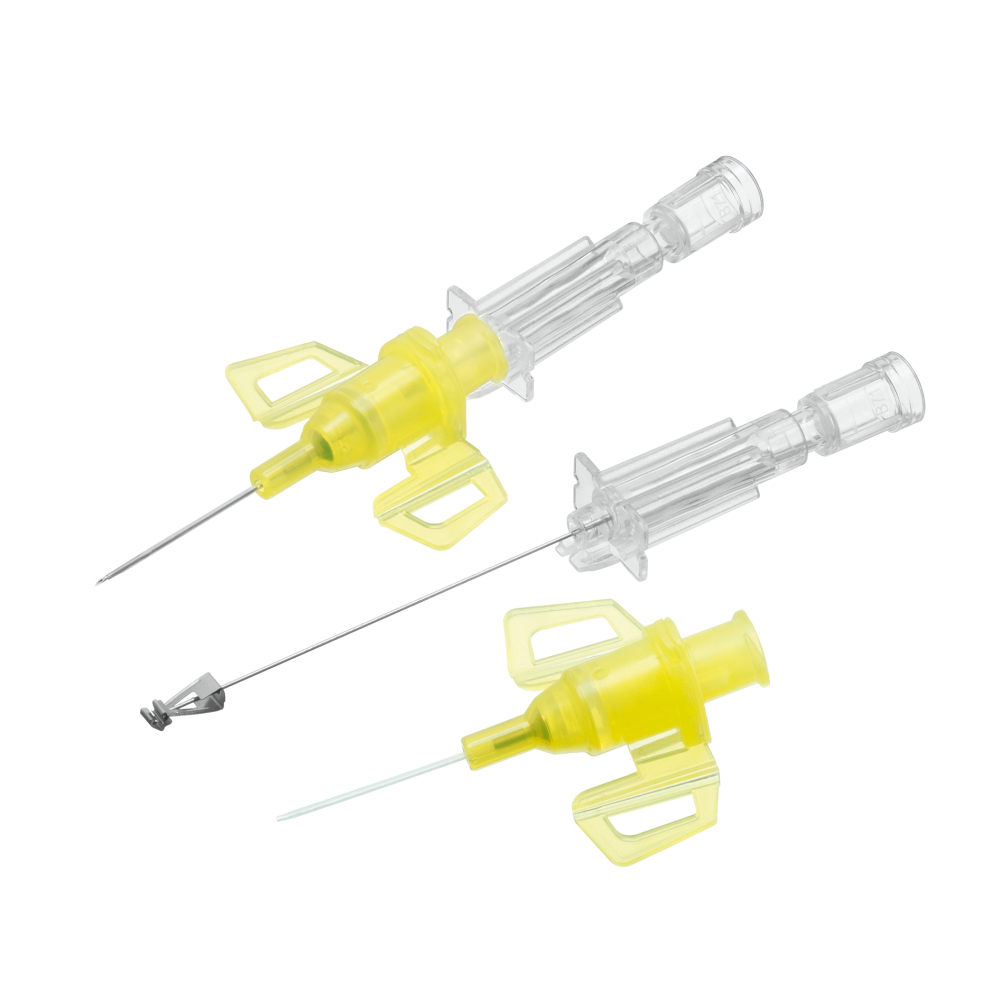 Introcan Safety® 3-Closed Safety IV Catheter with Multi-Access Blood Control Septum, G24